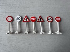 LEGO • Legoland • 7 Stück City Verkehrsschilder • 80er Jahre