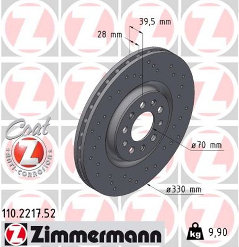 Zimmermann bremsscheibe - 2x,
