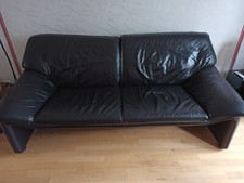Ledersofa gebraucht schwarz