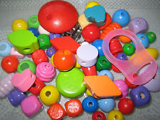 BASTELSET FÜR SCHNULLERKETTEN-HOLZPERLEN UND CLIPS/SILIKONRING - SPEICHELFEST 