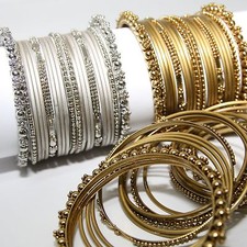 Armreifen Armreif Bollywood-Schmuck Goa Hippie bangles Indien gold silber 020m