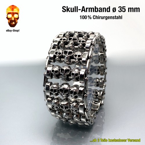 Breit skull armband - breit,