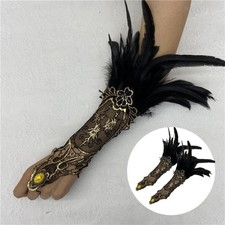 Gothic Handschuhe Feder
