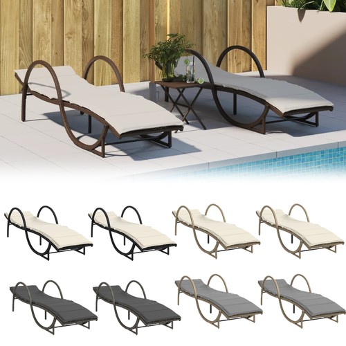 2er set sonnenliege - sonnenliege, polyrattan