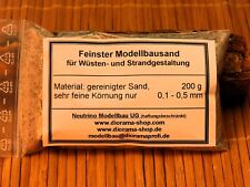 Diorama Modellbau Zubehör, feinster Modellbau Sand, 0,1-0,5 mm, grau 200 g