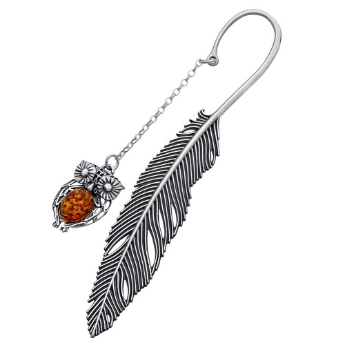 Silber eule lesezeichen mit - silber,