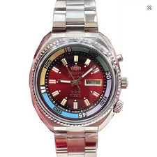Japan Uhr Orient KING DIVER Automatikuhr KD rotes Zifferblatt 21 JEWEL...