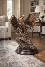XL Bronze Skulptur Adler auf