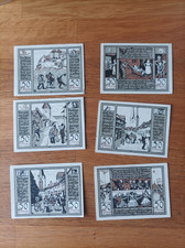 6 x Notgeld, Quedlinburg, 50 Pfennig,