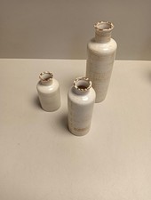 3er Vasen Set | Rustikaler Boho Stil | Beige Blumenvase Modern | Zimmer Deko