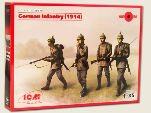 Wwi german infantry - german, (4figuren)