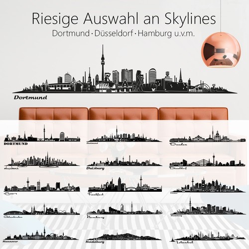 Skyline wandaufkleber - skyline,