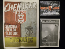 3x HFC Hallescher FC - Carl Zeiss Jena 2024/25 RL Programm + Fanzine + Ultra Sti