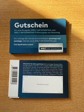 10x WAMS Welt am Sonntag Gutschein Gutscheine Zeitung Gültig 31.12.2025