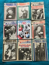 9 Private Eye Magazines -