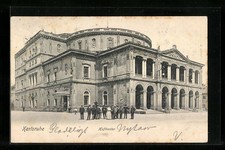 Karlsruhe, Hoftheater, Ansichtskarte 1904 