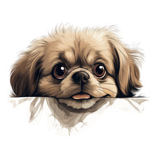 Pekingese Car Decal 9X9cm Dogs
