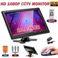 10.1 Zoll HD Display Bildschirm CCTV  Auto Monitor PC AV/BNC/VGA/HDMI Eingang DE