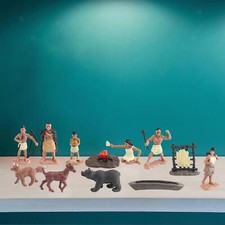12 X Indische Modellfiguren, Handbemalt, Charakter, Jungen, Mädchen, Kinder,