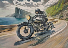 Ölgemälde  "Ritt entlang der