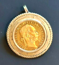   986 Gold Dukate 1915 in Gold gefasst  Anhänger & Brosche Österreich Imperator