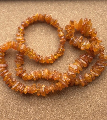 Große halskette honig orange - große,