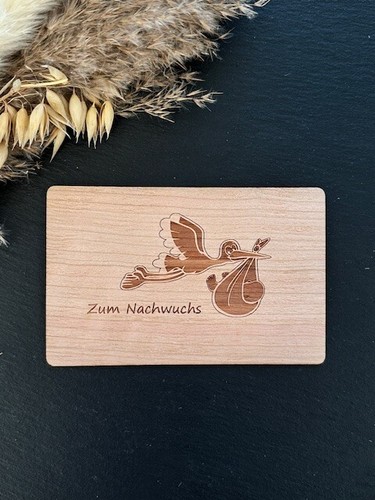 Grußkarte aus holz - grußkarte,