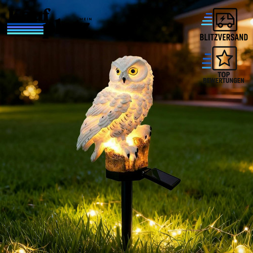 Solarlampe eule gartenfiguren - eule,