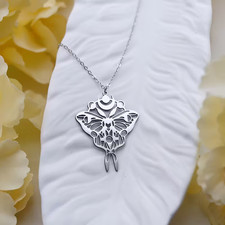 Edelstahl Damen Kette Mond