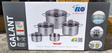 ELO Topfset GALANT 5tlg Induktion Glasdeckel Dosierhilfe Edelstahl Neu