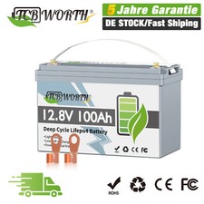 12V 100Ah LiFePO4 Akku Lithium Batterie 100A BMS H220MM Solarbatterie Wohnmobil