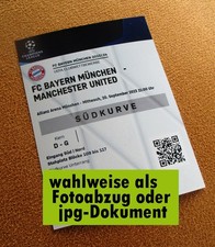 2023/24 --- Bayern München - Manchester United -- Champions League Ticket / Foto