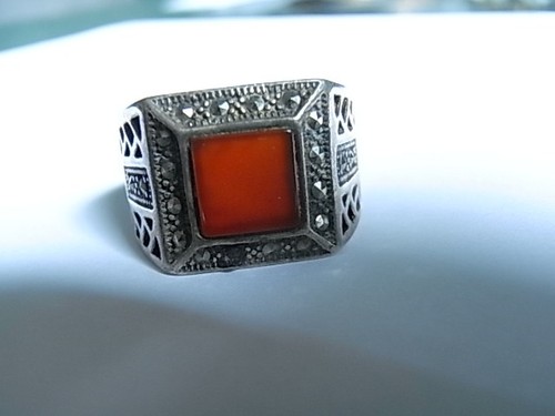 Antik herren silber ring - antik,
