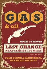 Top-Schild, versch. Größen, Auto, Gas & Oil, Tankstelle, Benzin, Neu & ovp