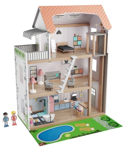 Playtive puppenhaus set holz - playtive,