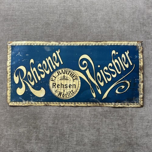 Blechschild rehsener weissbier - blechschild,