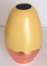  Vase Tischvase - 19 cm eiförmig gelb kupfer (verziert mit Schlagmetall) DIY