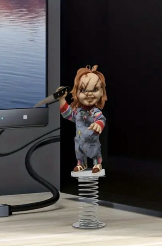 Chucky puppe auf feder - chucky,