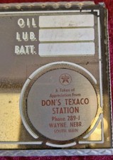 1950 DONS TEXACO TANKSTELLE SPIEGEL CLIP US USA ORIGINAL VINTAGE ÖL OLDTIMER