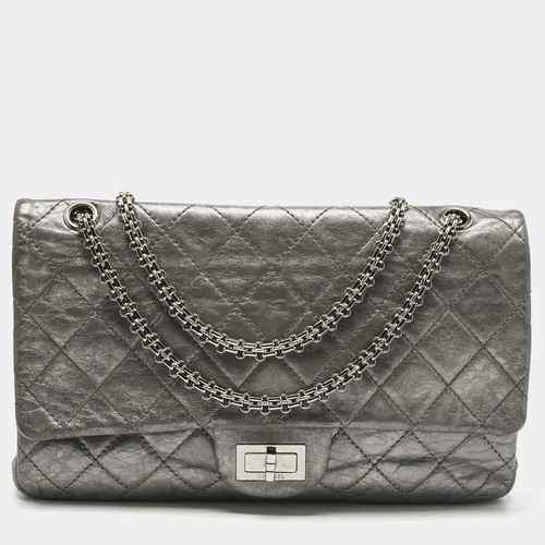 Chanel metallic grey - chanel, quilted