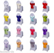 20x Schleifenbänder aus Taft Stuhlschleifen Schleifen für Stuhlhussen Dekoband