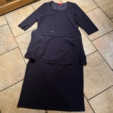 Gino Lombardi Kofferkleid 3/4 Arm Dunkelblau in Gr. 21 (42) Neu mit Chacheur