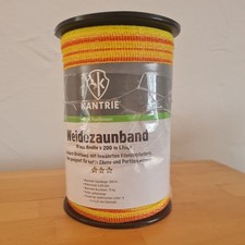 Weidezaunband gelb/orange 200 m 10 mm  Weidezaun Zaun Weidezaunlitze