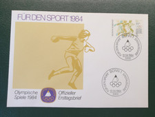 Erstagsbrief , FÜR DEN SPORT , mi nr 1206 , sonderstempel bonn , vom 12.04.1984