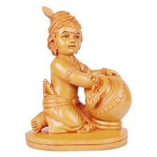 Bal Gopal Krishna Eating Butter Idol Statue Figur 19.1cm