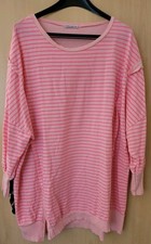 Sweatshirt Damen Rosa/pink Gestreift GR.48/54,NEU
