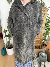 Persianer Echtfell Mantel - in Silbergrau - Größe 38/40