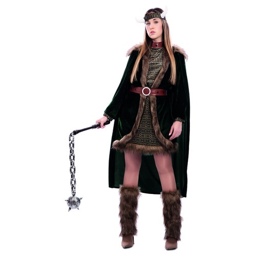 Wikingerin deluxe kostüm - wikingerin,