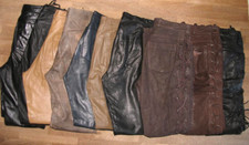 10 getragene Damen- Lederjeans