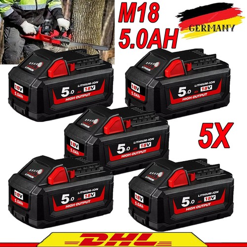 5ah akku für - milwaukee, m18